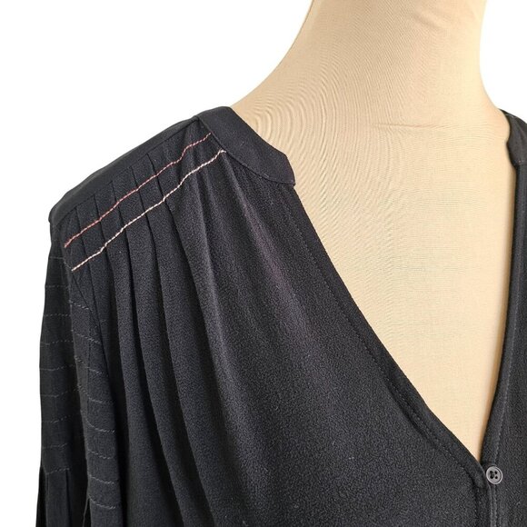 Gentle Fawn NWT Rosemarin Blouse Black Long Sleeve Sz XS - Picture 2 of 11
